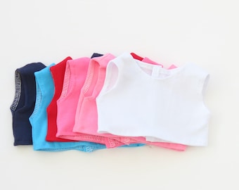 Cotton Knit Cropped Shirt Tank Top 18 Inch Doll Clothes