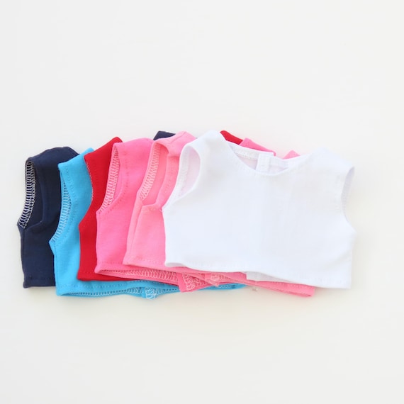 Cotton Knit Cropped Shirt Tank Top 18 Inch Doll Clothes