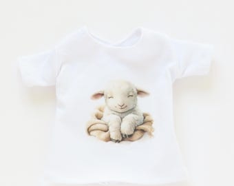 14.5 Inch Doll "Lamb" Graphic Shirt; Wellie Wishers Clothes