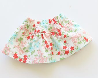 Cotton Flower Garden Print Skirt 18 Inch Doll Clothes
