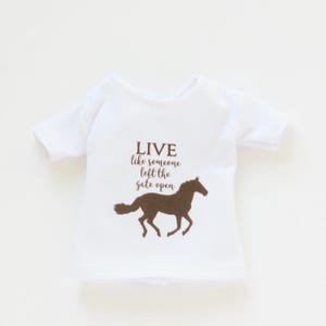 14.5 Inch Doll "Live Like" Graphic Shirt; Wellie Wishers Clothes image 2