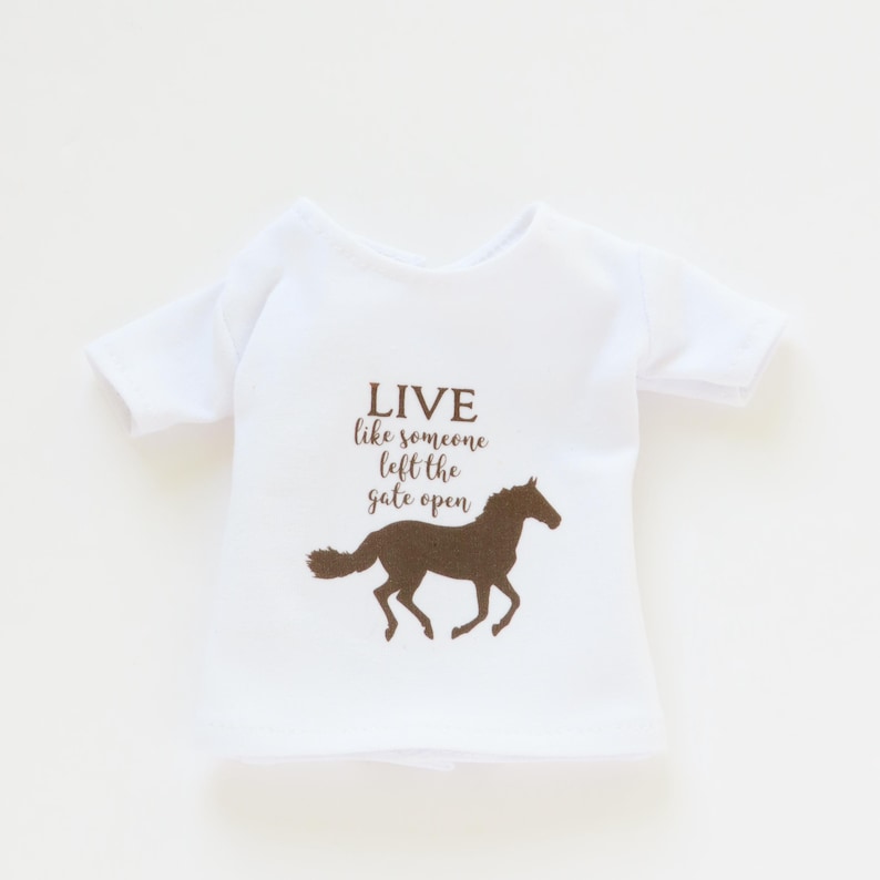 14.5 Inch Doll "Live Like" Graphic Shirt; Wellie Wishers Clothes image 2