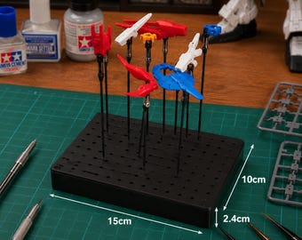10 morsetti a coccodrillo per supporto di pittura, cavalletto di asciugatura per aerografo Gunpla