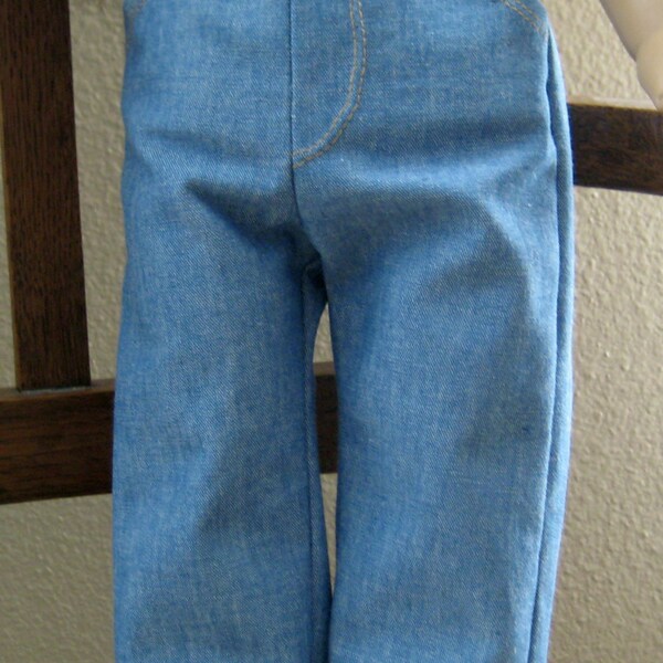 Blue Cotton Denim Pants for your 18 inch doll