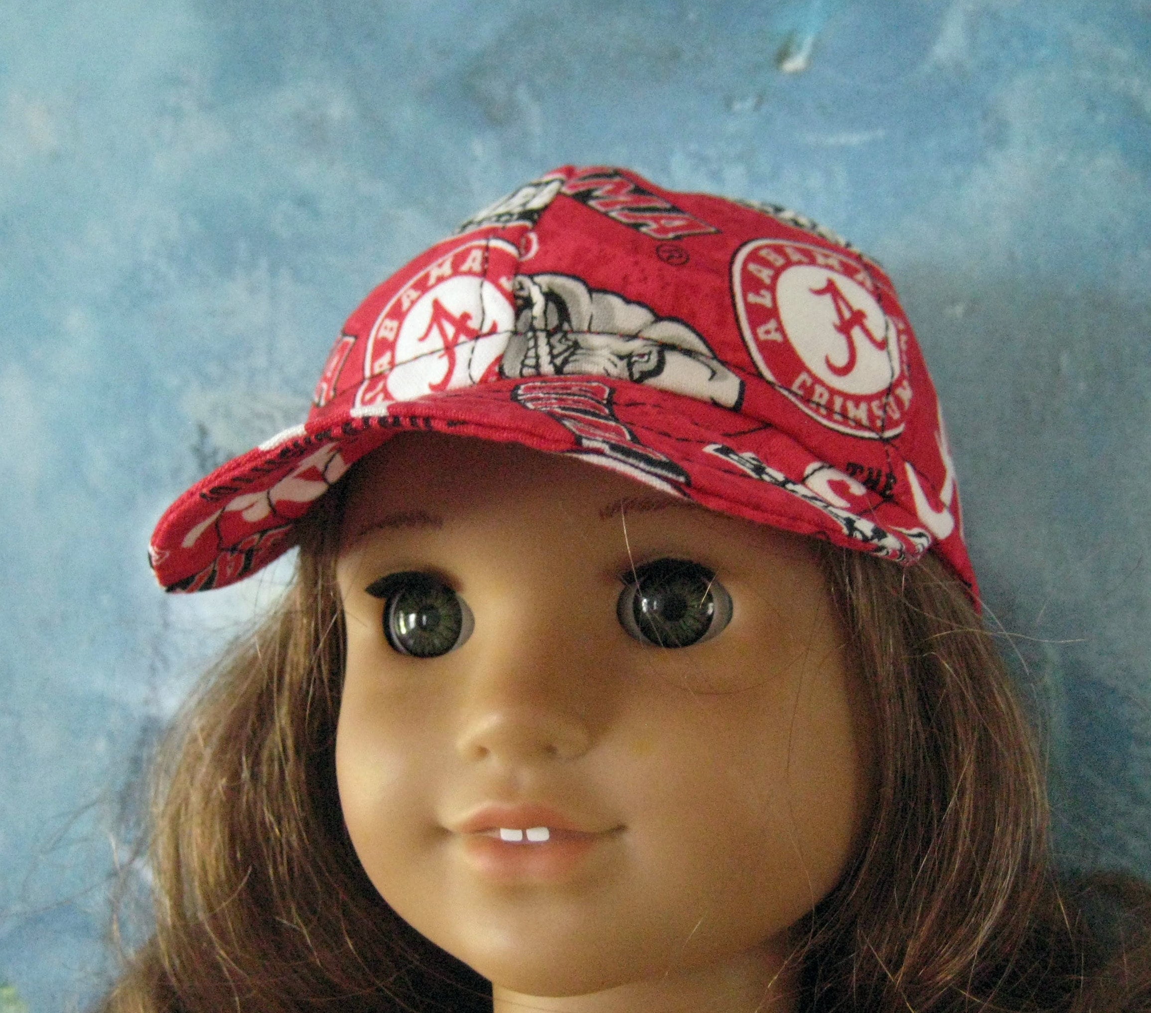 Alabama Crimson Tide Baseball Cap or Hat for American Girl or Similar 18 inch Dolls