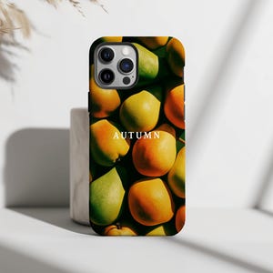 Autumn Pears Phone Case Aesthetic Cute Fall Fruit Trendy Gift for Women Girls Protective Cover for iPhone Pro Max Samsung s26 Google Pixel