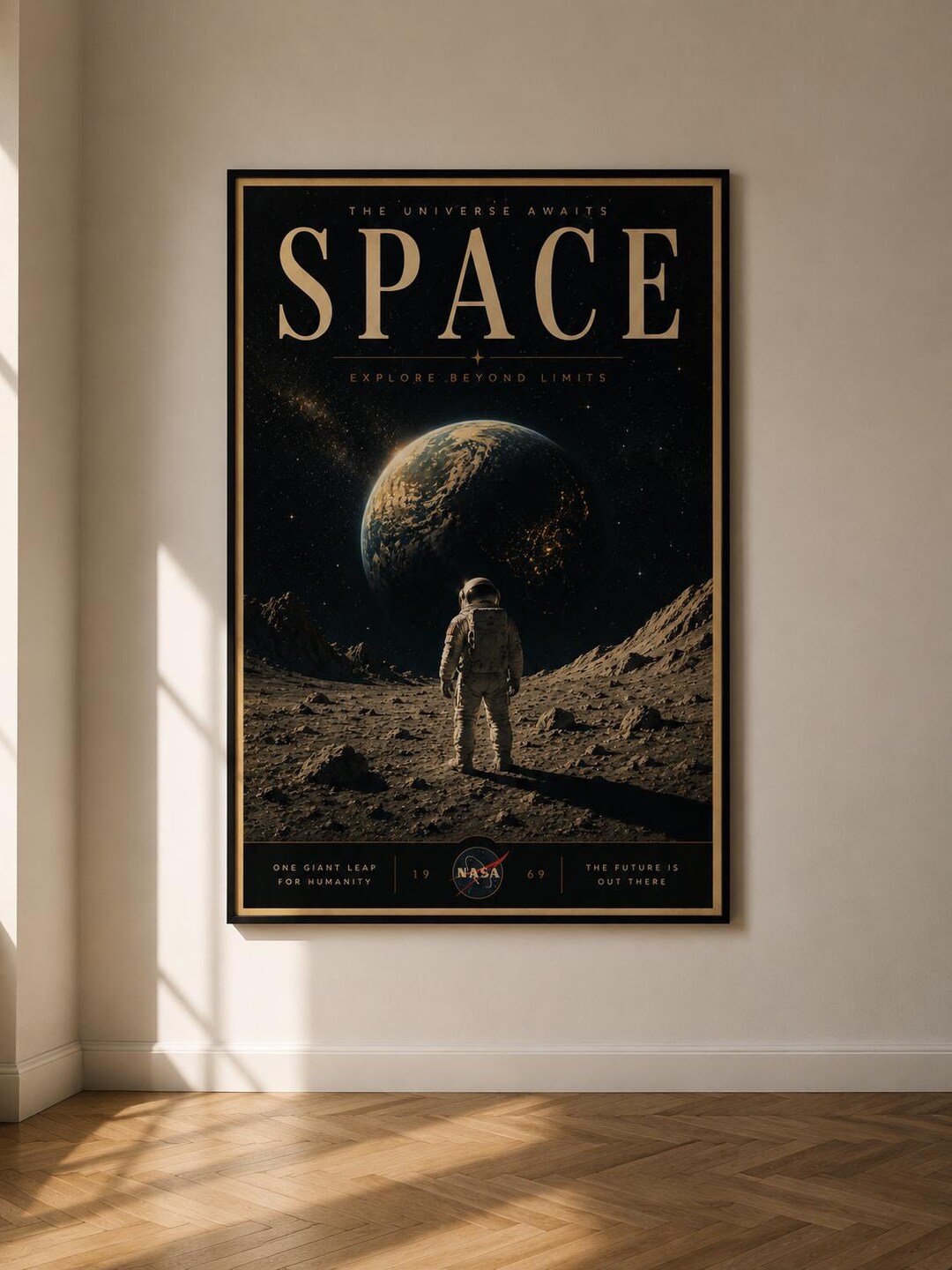 Space Vintage Travel Poster | Retro NASA Wall Art | Cinematic Sci-fi ...