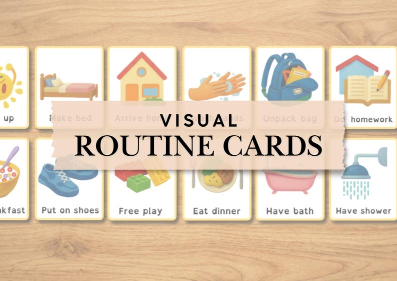 Sen Routine Ideas Printable Visual Routine Cards for Kids | SEN Friendly Daily Tasks ...