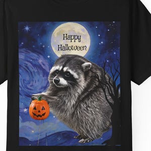 Jimothy Wasbeer met Jack-O'-Lantern T-shirt Fijne Halloween Maannacht comfortabele kleuren afbeelding 6