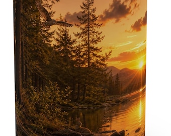 Golden Lake Sunset Mug | Mountain Lake Sunrise Scenic Nature