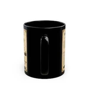 Shoebill Mug 15 oz Black Ceramic Cup with Vintage Natural History Bird Art image 6