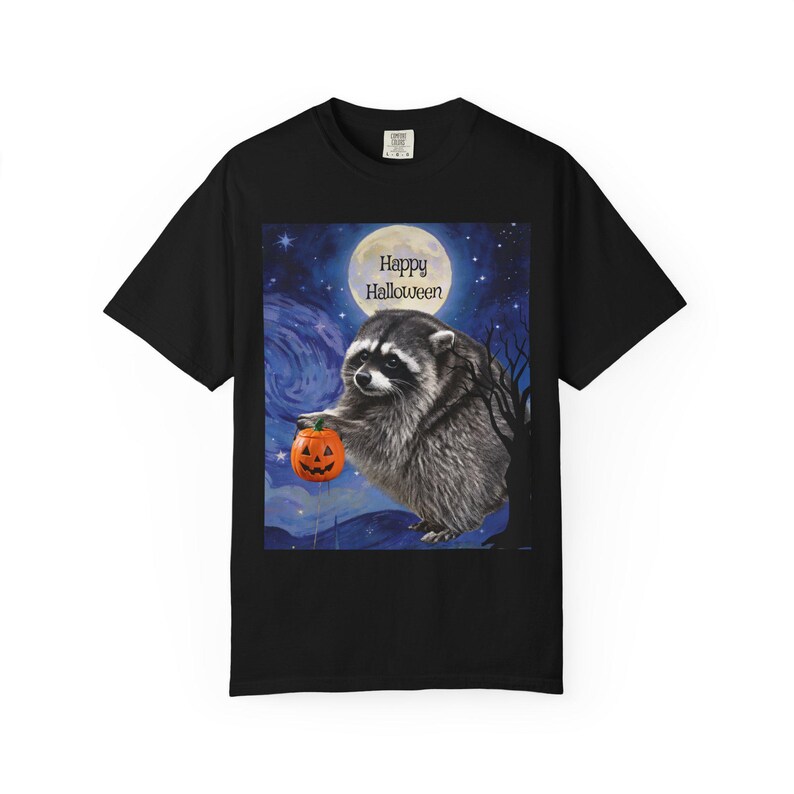 Jimothy Wasbeer met Jack-O'-Lantern T-shirt Fijne Halloween Maannacht comfortabele kleuren afbeelding 6
