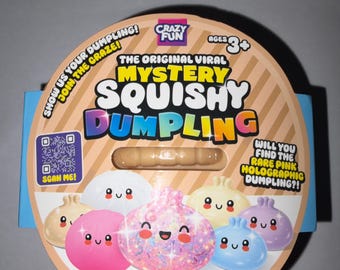Squishy Dumpling RMS Pink Holographic Edition Brand New & Sealed Rare Toy