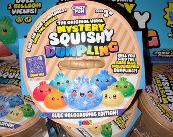 Squishy Dumpling RMS Blå Holografisk Utgåva Ny & Förseglad Snabb Frakt Sällsynt