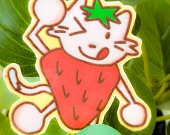 Cheeky Fresa the cat handmade sticker