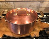 Vintage All Clad Cop R Chef Copper 4 Qt. Covered Casserole W Lid