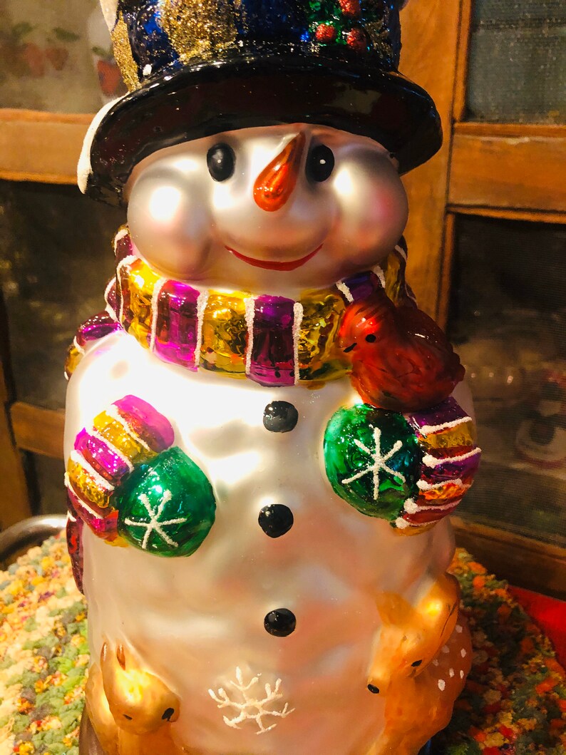 Thomas Pacconi Classics Snowman Mercury Glass Figurine Set ...