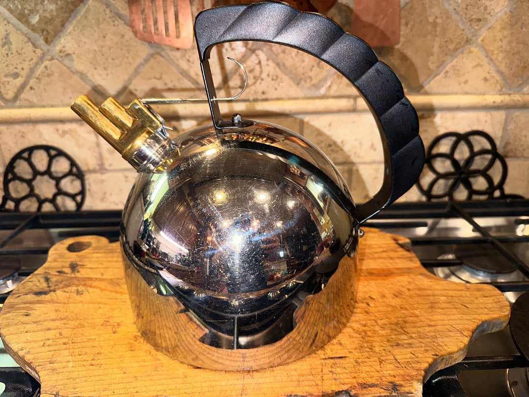 Vintage Alessi Tea Kettle Copper Bottom INOX 18/10 Italy Etsy