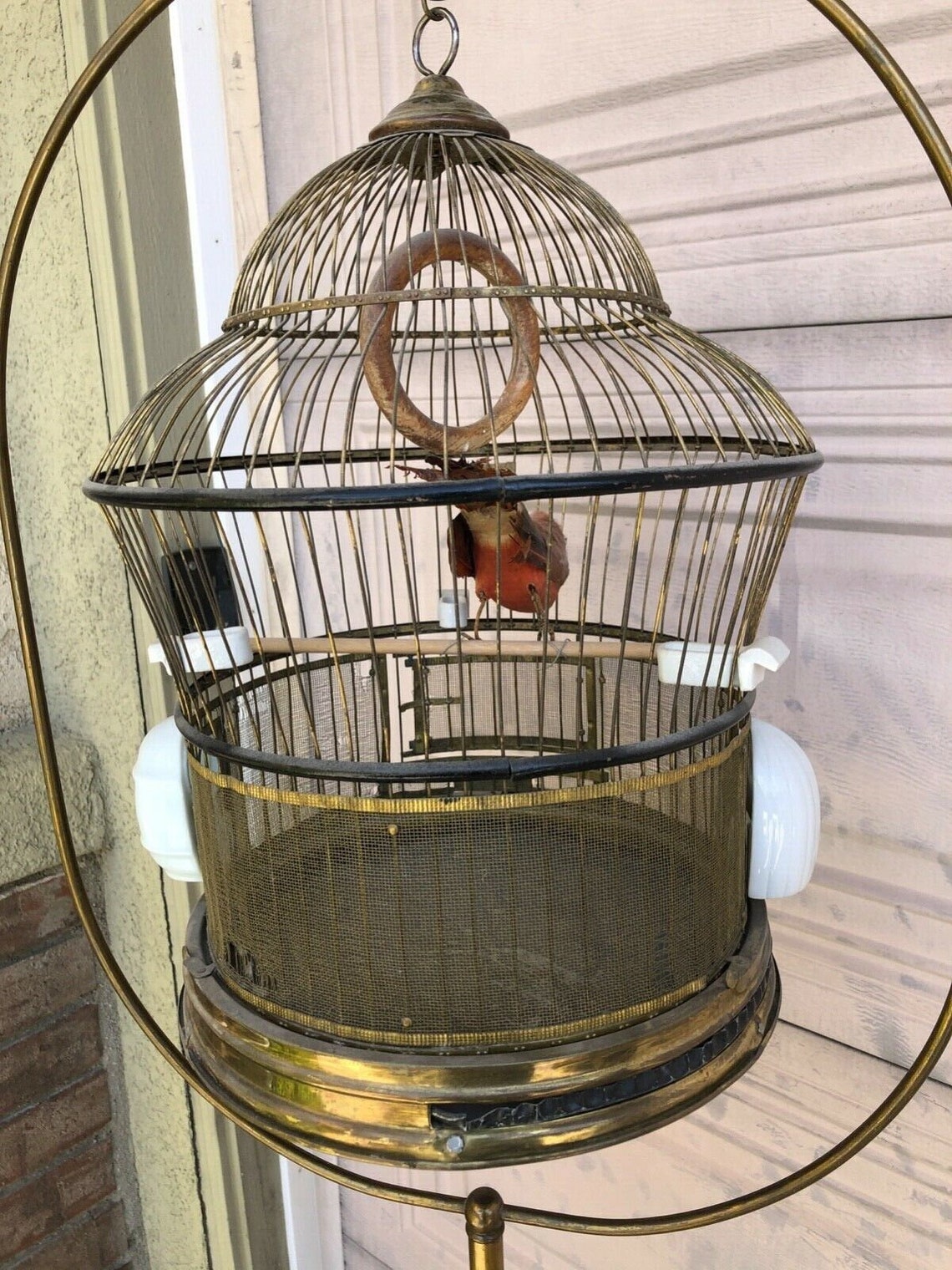 1920's Hendryx Birdcage W Stand Original Vintage Antique Local Pick up