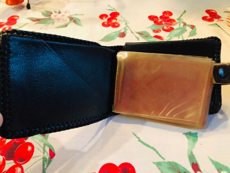 Beautiful Vintage Cow Hide Leather with Fur Wallet Western