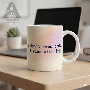 Funny Vibe Coder Mug — I Don't Read Code, I Vibe With It — Developer Gift