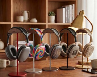 Handgefertigter Kopfhörerständer aus Holz – Headset-Halterung aus Walnussholz – Gaming-Kopfhörerständer – Schreibtisch-Organizer – Dekoration fürs Homeoffice – Geschenk für Sie und Ihn
