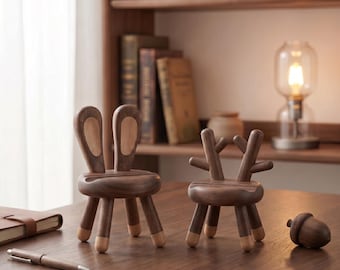 Handgefertigter Handy- und Tablet-Ständer aus Holz – Handyhalterung aus Holz – Tablet-Dock – Handyhalterung – Schreibtisch-Organizer – Büroaccessoire – Geschenk