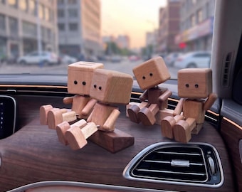Handgefertigter Auto-Diffusor aus Holz – Lufterfrischer fürs Auto mit ätherischen Ölen – Hübsche Armaturenbrett-Deko – Aromatherapie-Geschenk – Auto-Lufterfrischer