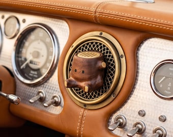 Handgefertigter Auto-Diffusor aus Holz – Lufterfrischer fürs Auto mit ätherischen Ölen – Hübscher Lüftungsschlitz-Diffusor – Aromatherapie-Autodekoration – Geschenk