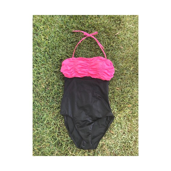 Neon Colorblock OnePiece Swimsuit Ruched Top One… Gem
