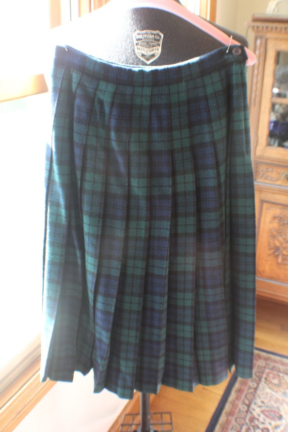 Vintage Pendleton Wool Pleated Skirt, Size 6