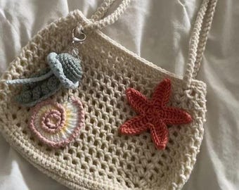 Borsa all'uncinetto a tema oceano