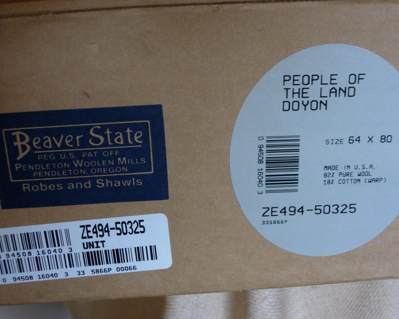 Pendleton Heritage 1998 Wool Blanket 80" x 65", Unopened In Box image 11