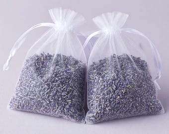 2er Set Lavendel Duftkissen - Natürlicher Getrockneter Lavendel - Duftspender für den Kleiderschrank - Kleiderschrank Duft - Aromatherapie Geschenk - Wäschebeutel - Raumduft