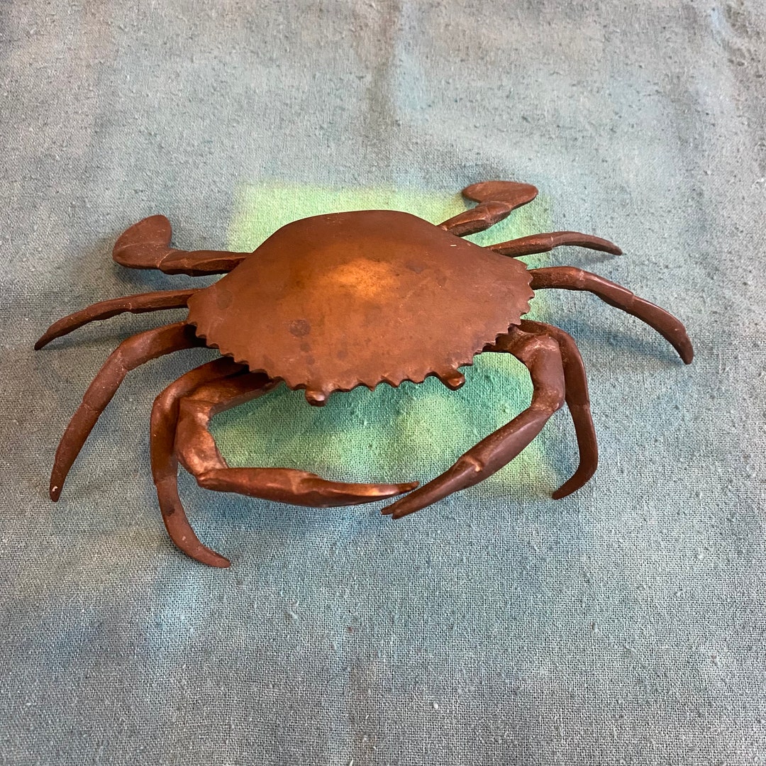 Midcentury Modern Brass Crab Ashtray Etsy
