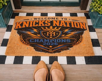 Basketball Fan Doormat, Championship Welcome Mat, Sports Lover Front Door Mat, Game Day Decor, Fan Cave Entryway Rug