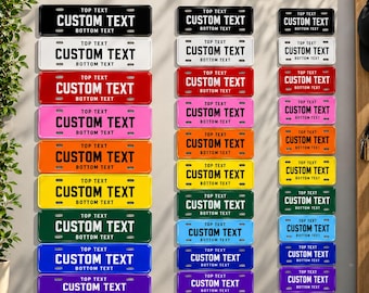 Custom License Plate, Personalized License Plate, Custom Text Car Plate, Front License Plate, Kids Bike Plate, Toy Car Plate, Custom Gift