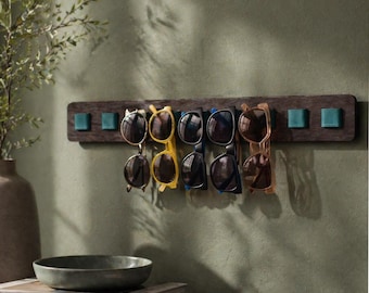 Sunglasses holder, Eyeglass holder, Glasses holder, Sunglass organizer, Entryway organizer, Wooden glasses stand, Sunglass storage