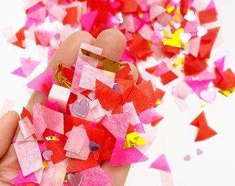 Pink And Red Confetti/ Heart Confetti Popper/ Valentines Confetti/ Confetti Cannon/ Wedding Confetti/ Galentine’s Day/ Unicorn Party