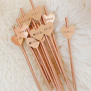 Custom Wedding Straws/ Straws With Flags/ Hen Party Straws/ Bachelorette Straws/ Bridal Shower Straws/ Initial Straws/ Straws With Hearts image 3
