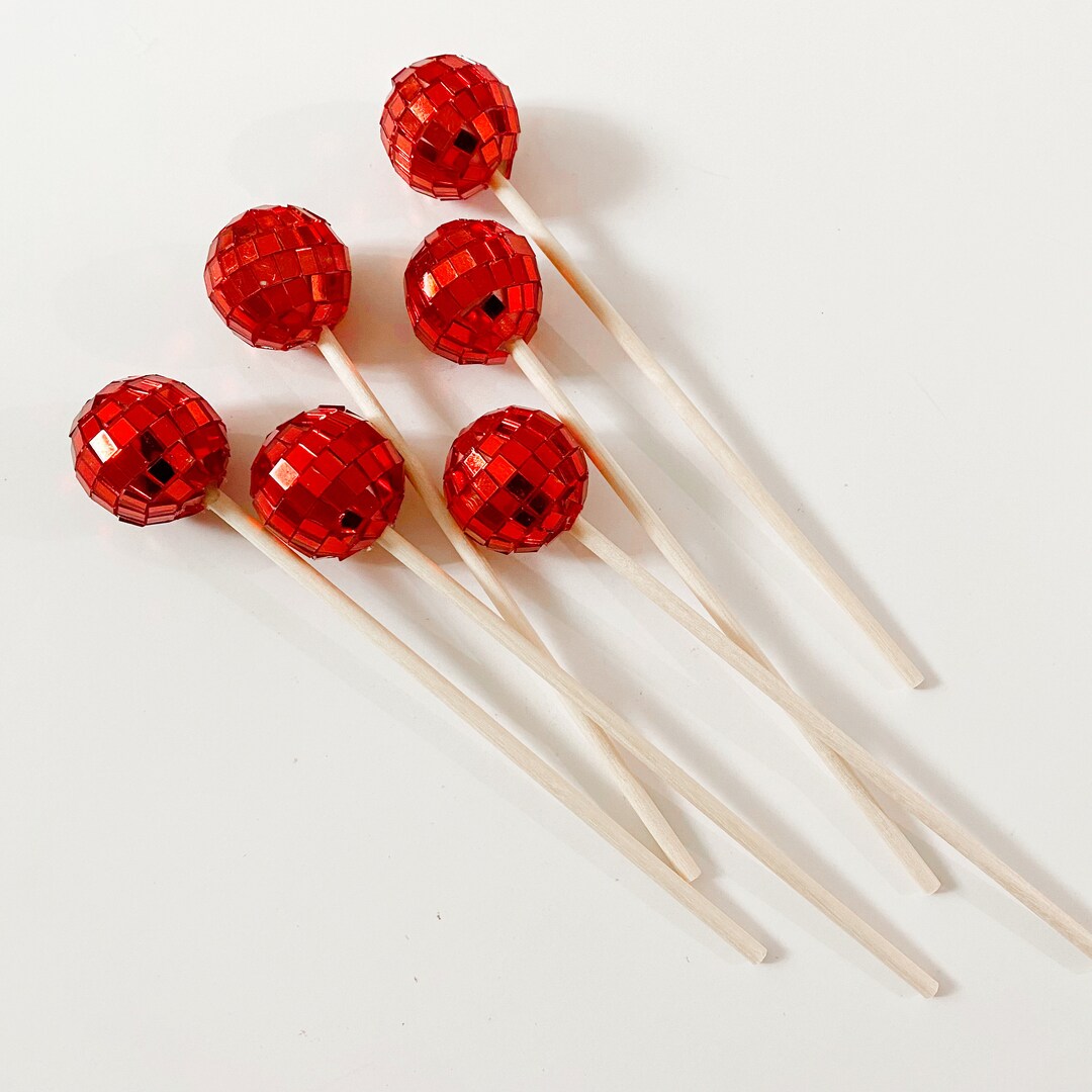 Disco Ball Swizzle Stick/ Christmas Party Decor/ Disco Party Decor