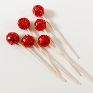 Disco Ball Swizzle Stick/ Christmas Party Decor/ Disco Party Decor/ Cocktail Stirrer/ Wedding Stir Stick/ Wedding Straws