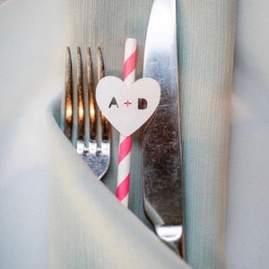 Custom Wedding Straws/ Straws With Flags/ Hen Party Straws/ Bachelorette Straws/ Bridal Shower Straws/ Initial Straws/ Straws With Hearts image 7