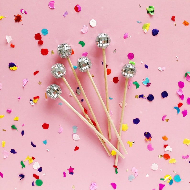 Disco Ball Swizzle Stick/ Wedding Stir Stick/ Cocktail Etsy