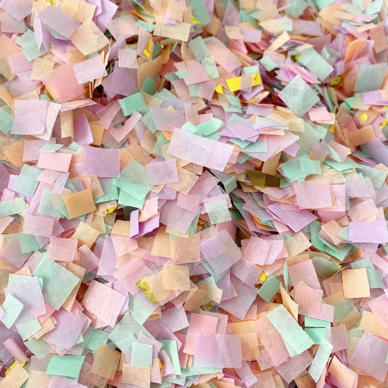Pastel Confetti/ Tissue Confetti/Pink Confetti/ Party Confetti/ Gold Confetti/ Unicorn Party/ Ice Cream Theme/ Pastel Rainbow Confetti image 7