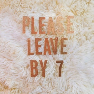 Please Leave by 9 Banner/ Christmas Party Banner/ Please Leave by 8 ...