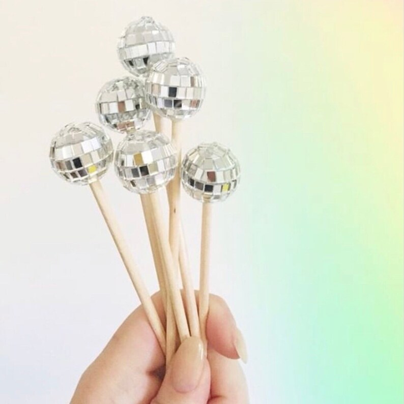 Disco Ball Swizzle Stick/ Wedding Stir Stick/ Cocktail Etsy