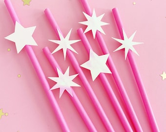 Star Straws/ Twinkle Twinkle Litte Star Party/ Celestial Party Decor/ Moon And Stars Party/ Star Themed Birthday/ Star Baby Shower