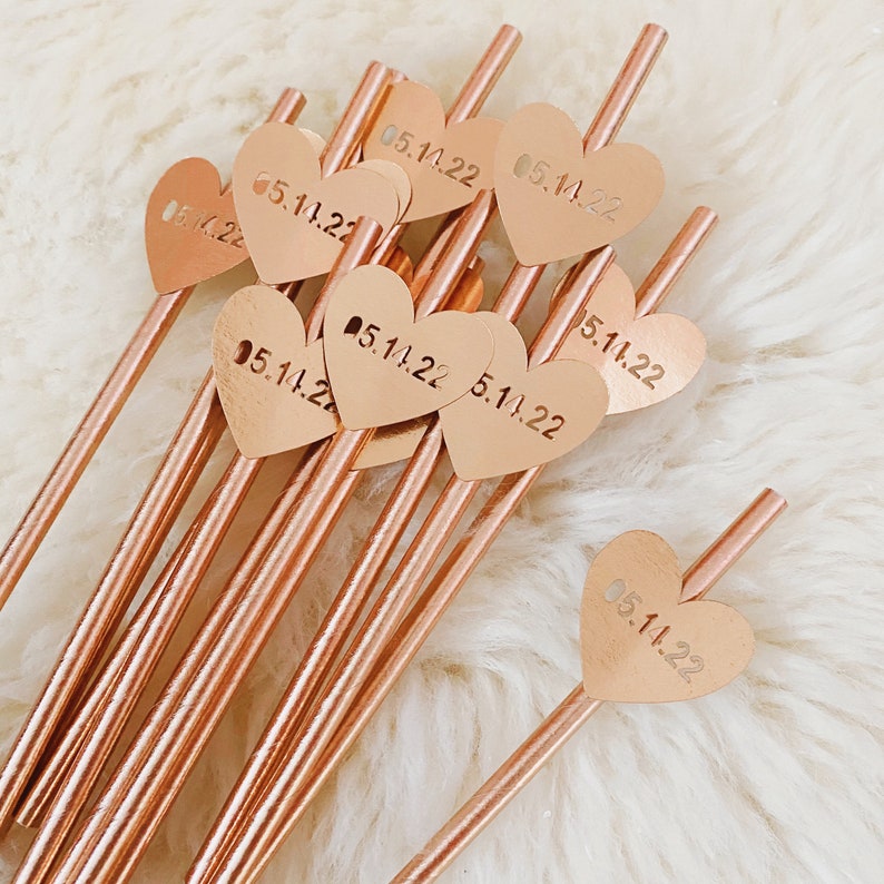 Custom Wedding Straws/ Straws With Flags/ Hen Party Straws/ Bachelorette Straws/ Bridal Shower Straws/ Initial Straws/ Straws With Hearts image 4