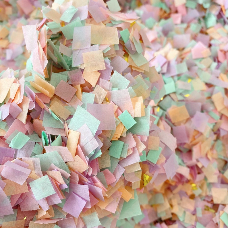 Pastel Confetti/ Tissue Confetti/Pink Confetti/ Party Confetti/ Gold Confetti/ Unicorn Party/ Ice Cream Theme/ Pastel Rainbow Confetti image 6